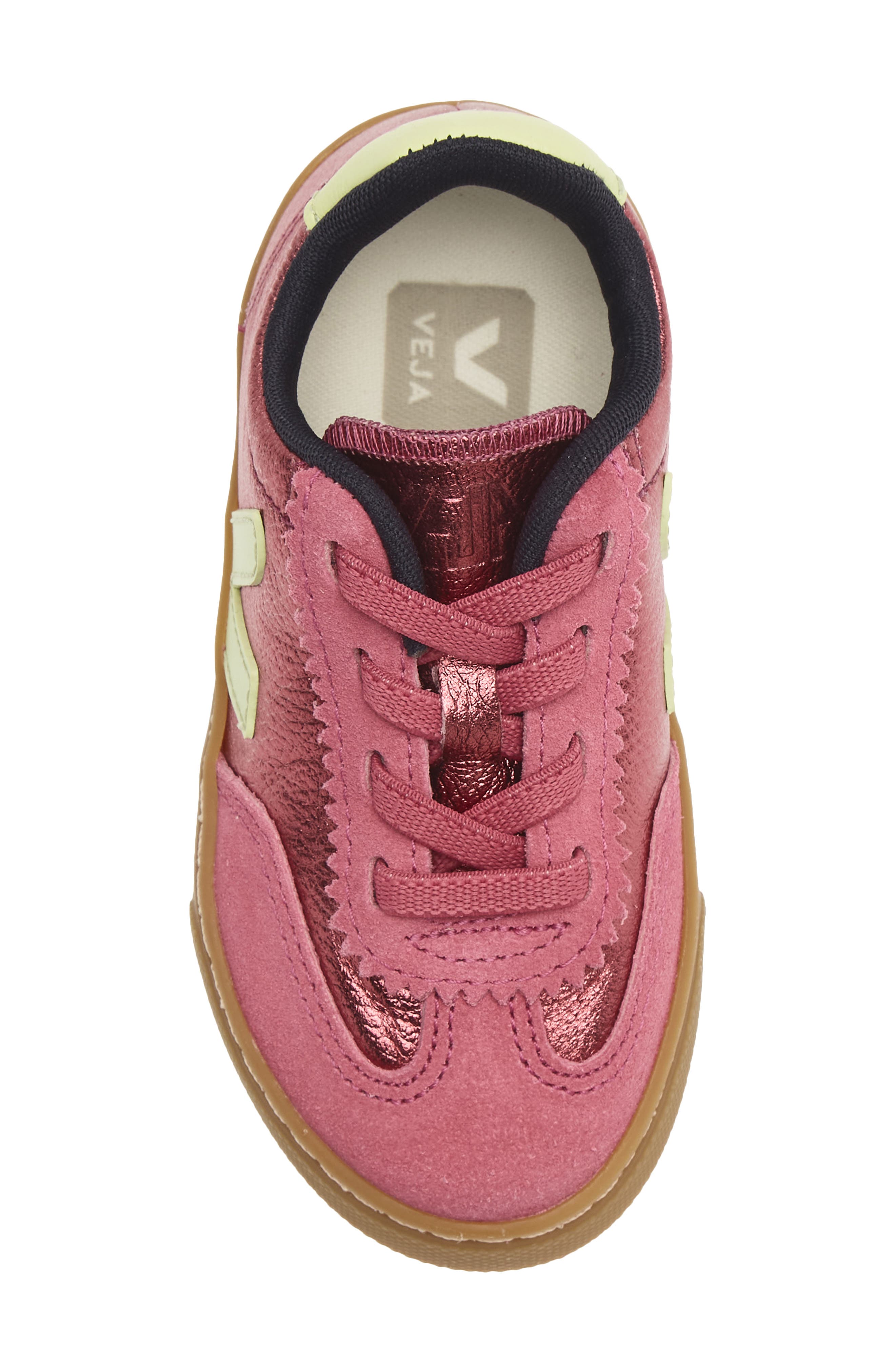 Kids' Small Volley Sneaker, Alternate, color, AZALEA LIMO