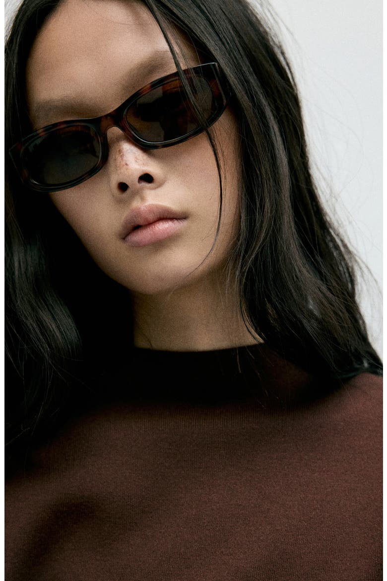 Mock Neck Sweater, Alternate, color, CHOCOLATE