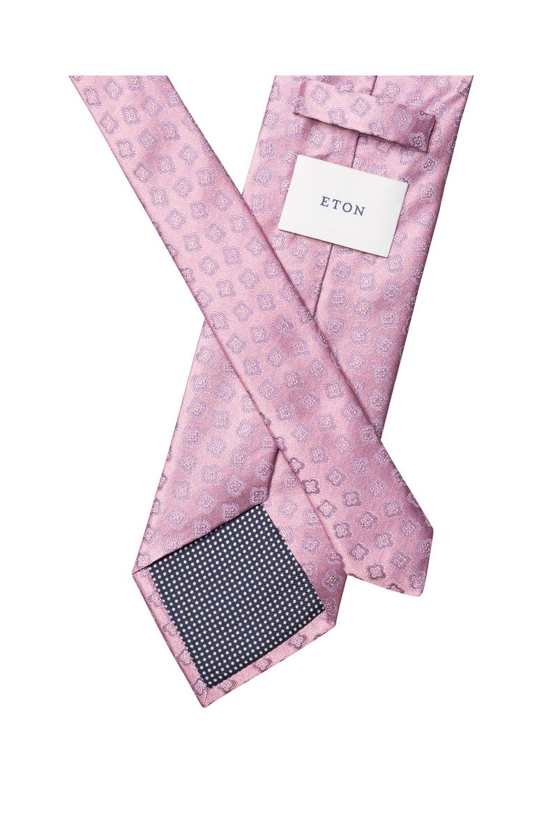 Pink Medallion Silk Tie, Alternate, color, MEDIUM PINK