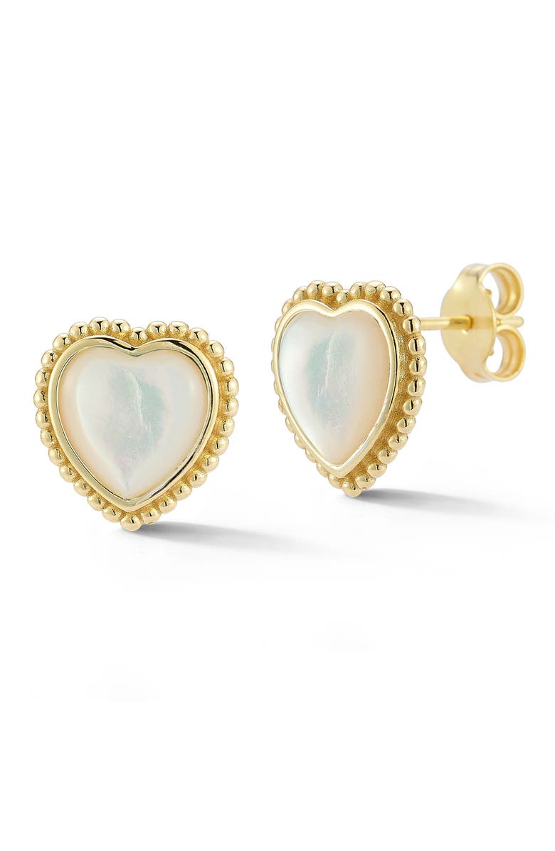 SPHERA MILANO Heart Stud Earrings, Main, color, 