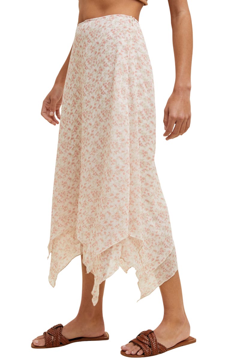 WISHLIST Double Layer Midi Skirt, Alternate, color, Cream/ Pink