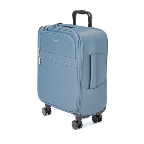 Baggallini 4 Wheel Carry-on Suitcase In Cornflower Twill
