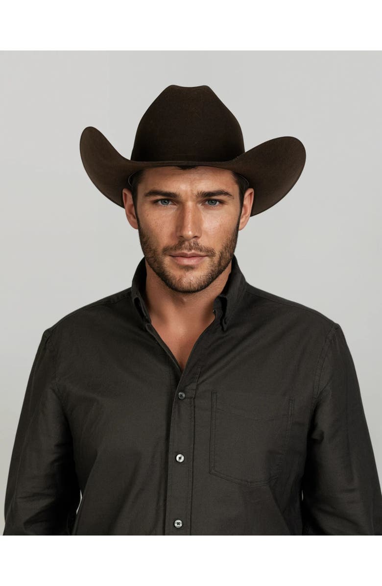 Manela Range Wool Western Cowboy Hat, Alternate, color, Brown