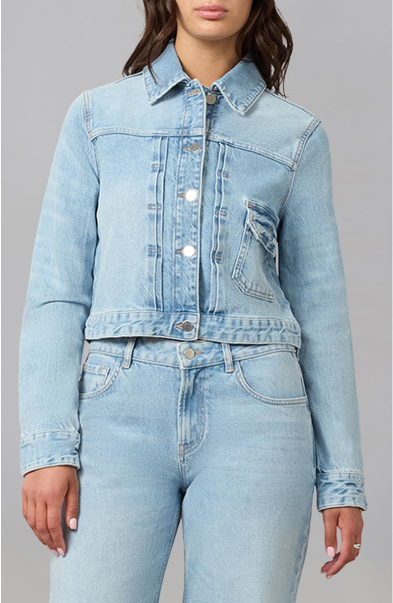 Lola Denim Sabrina Classic Denim Jacket, Alternate, color, Whimsy Blue