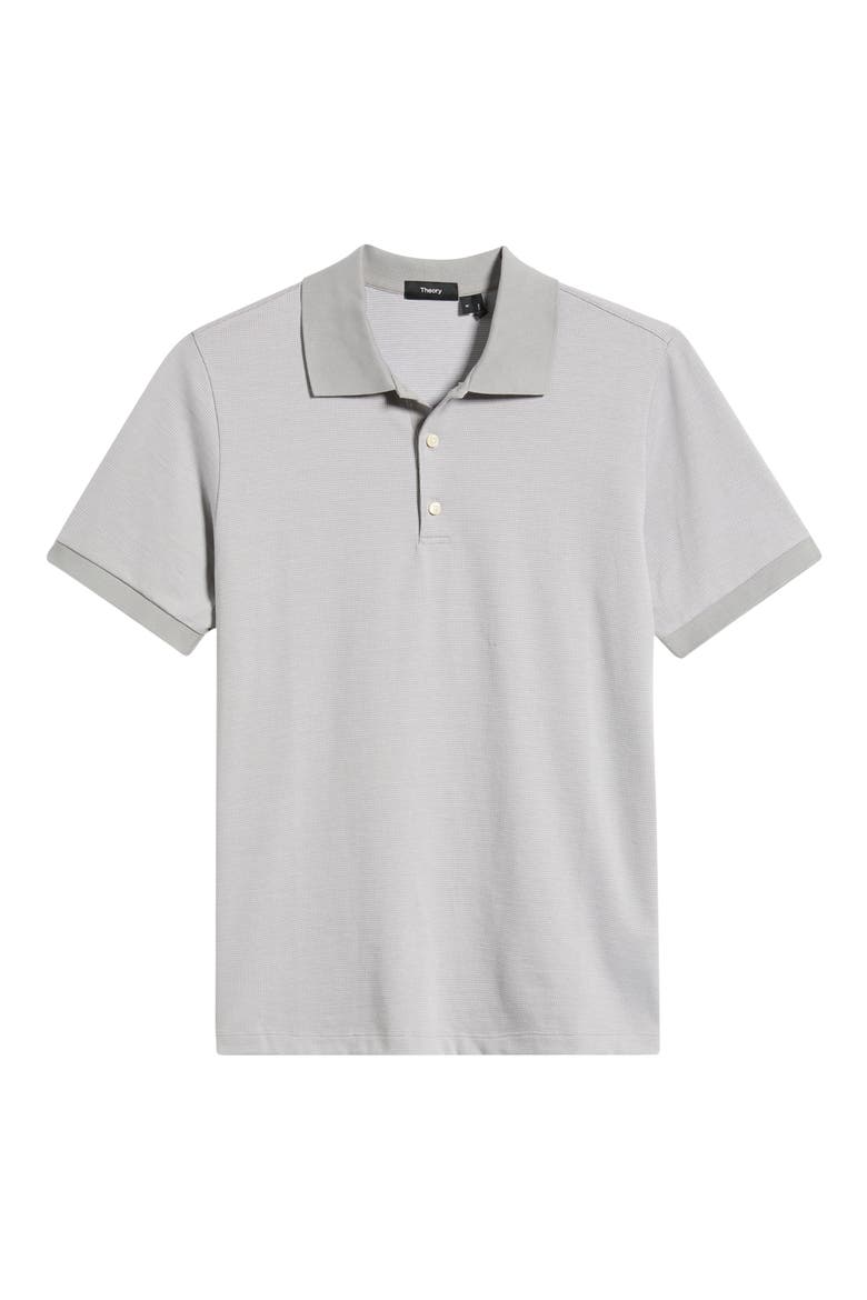 Geometric Jacquard Cotton Polo, Alternate, color, FOG