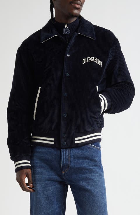 Padded Corduory Varsity Jacket