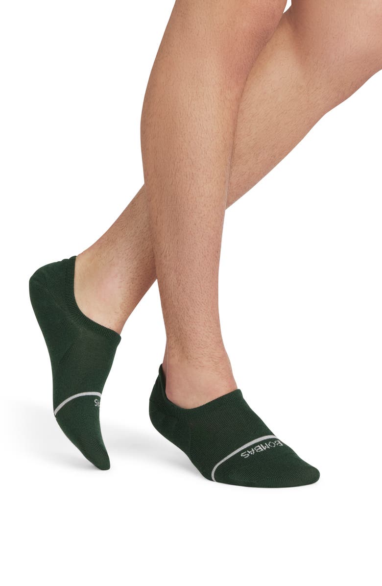 Bombas Merino Wool Blend No-Show Socks, Alternate, color, Dark Elm