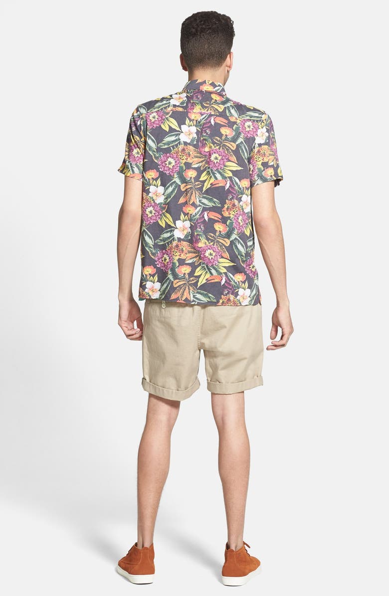 Topman Skinny Fit Chino Shorts, Alternate, color,