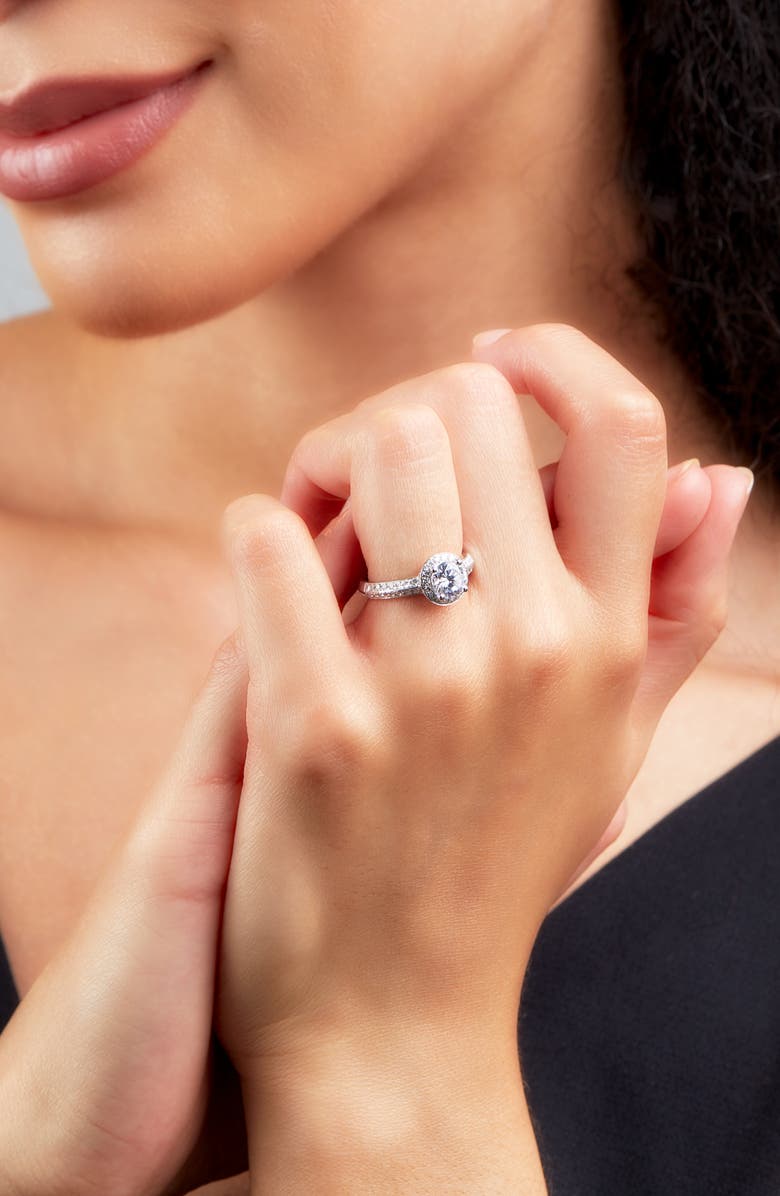 Bony Levy Beveled Pavé Diamond Engagement Ring Setting, Alternate, color, White Gold