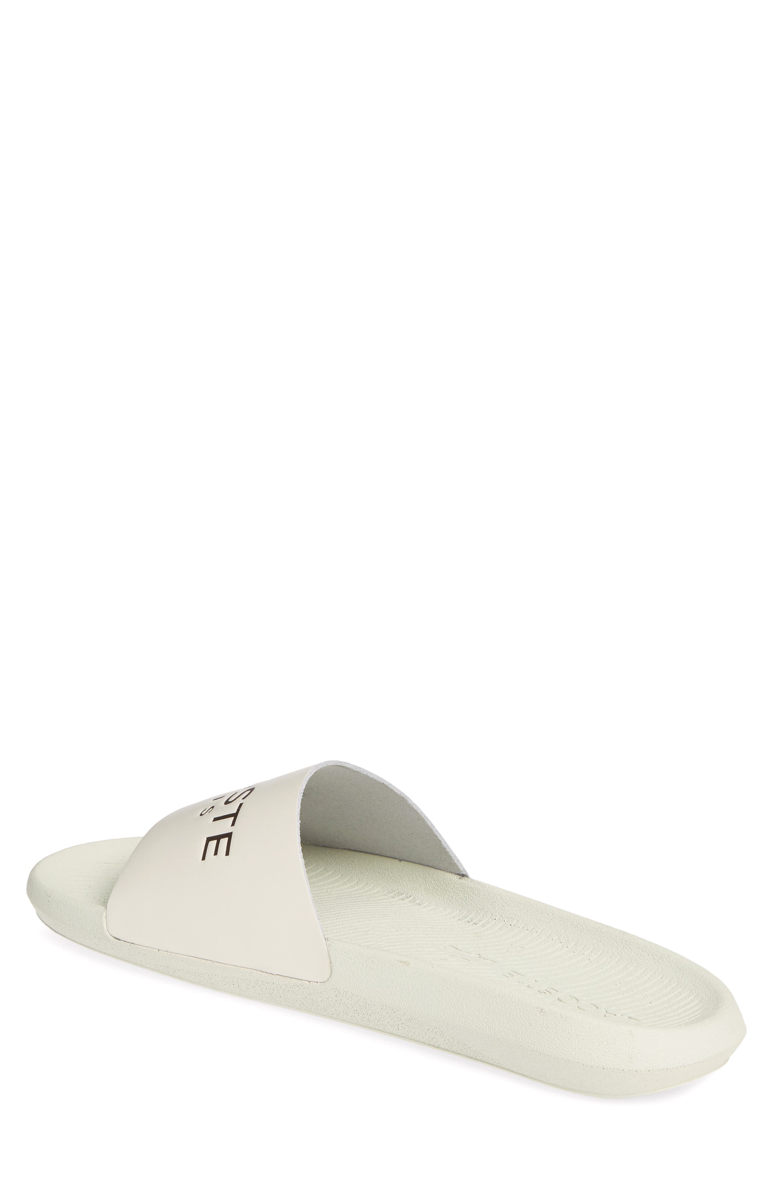 Croco Slide Sandal, Alternate, color, OFF WHITE/ GOLD