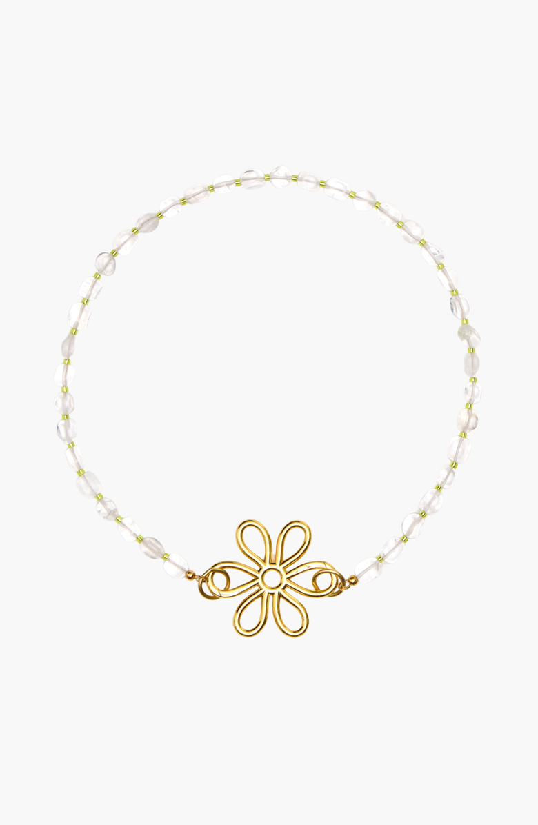 Spicy Dan Lilly Necklace, Main, color, Clear Quartz
