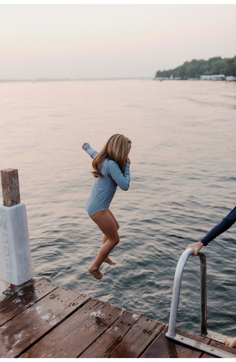 Lake Label Long Sleeve One Piece Swimsuit, Alternate, color, 