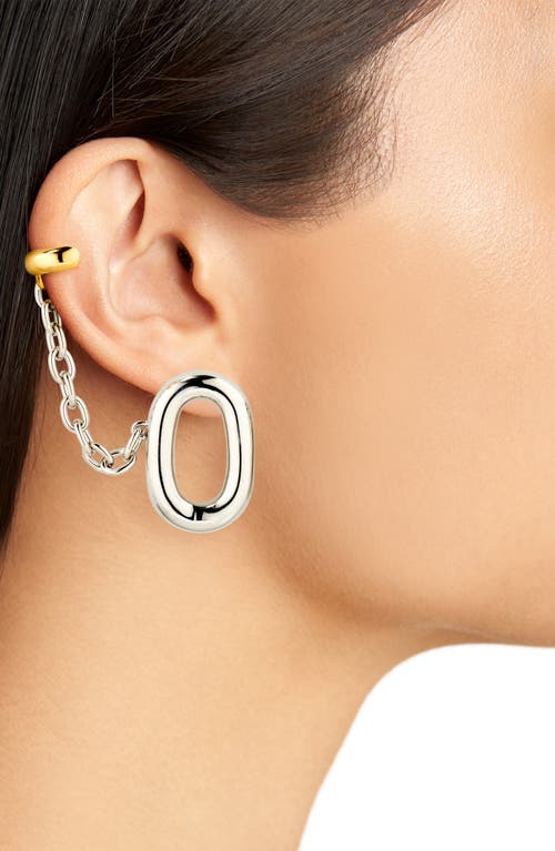 Rabanne Xl Link Earrings With Attached Ear Cuff In Multi