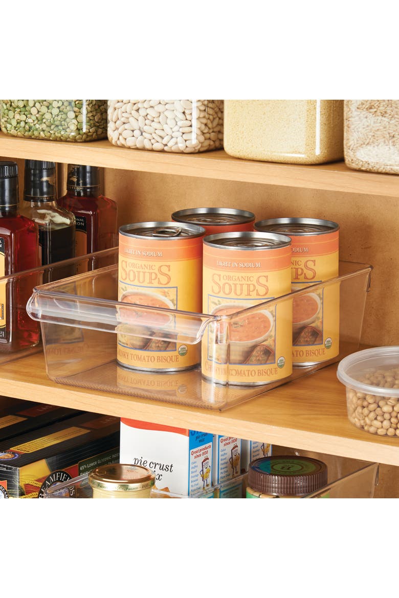 miDesign Fridge Storage Bin with Handle - Fridge Tray for Cheeses and Snacks - Set of 4 - Clear, Alternate, color, Clear