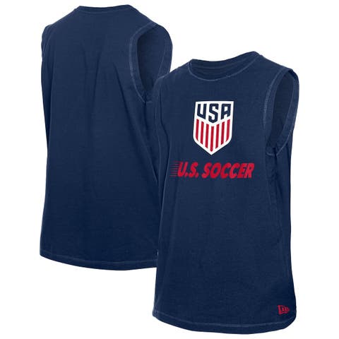 Men's 5th & Ocean by New Era  Navy USMNT Sleeveless Leisure T-Shirt