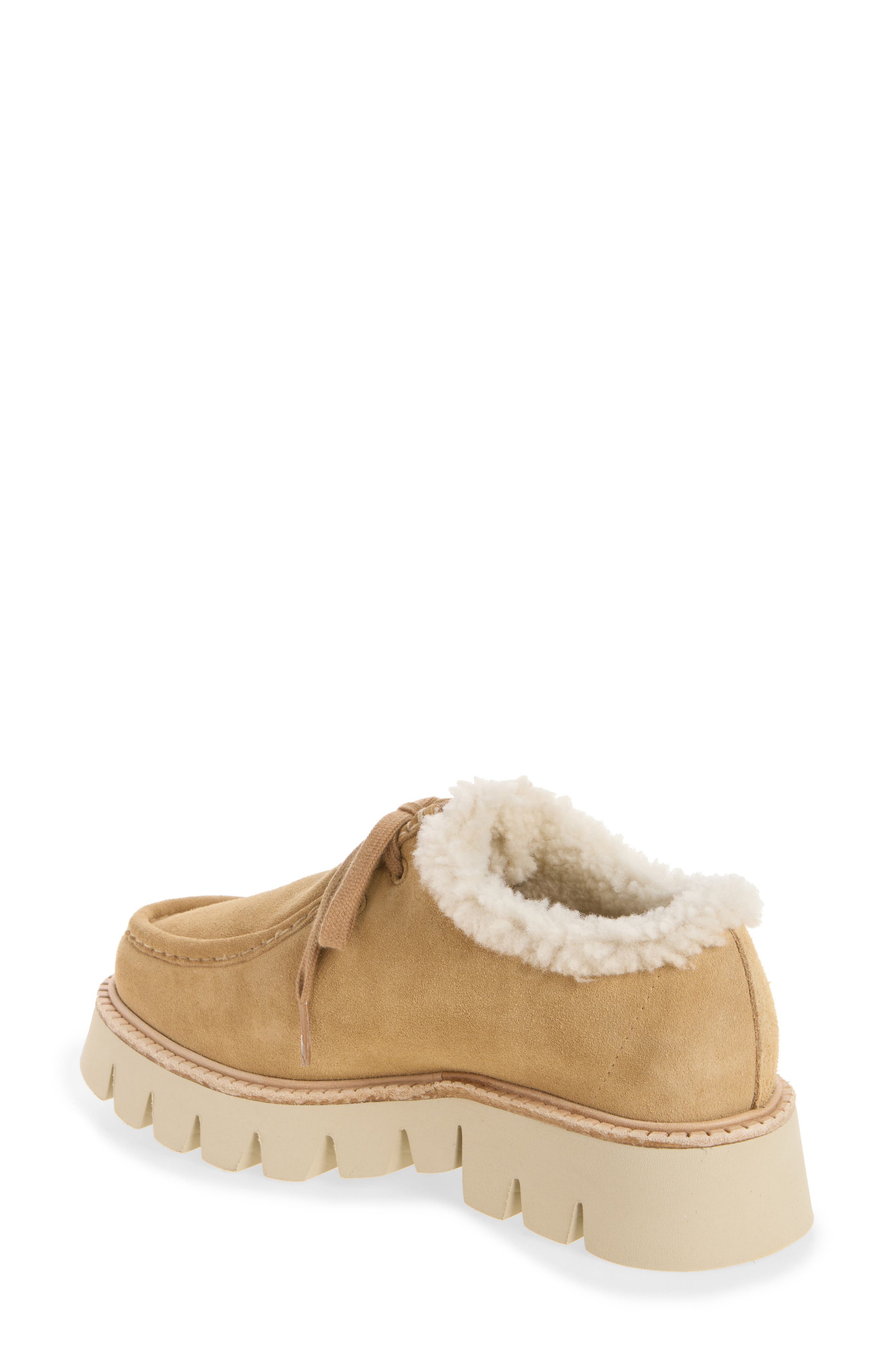 Soe Loafer with Genuine Shearling Trim, Alternate, color, DIJON VELOUR-SHRLNG