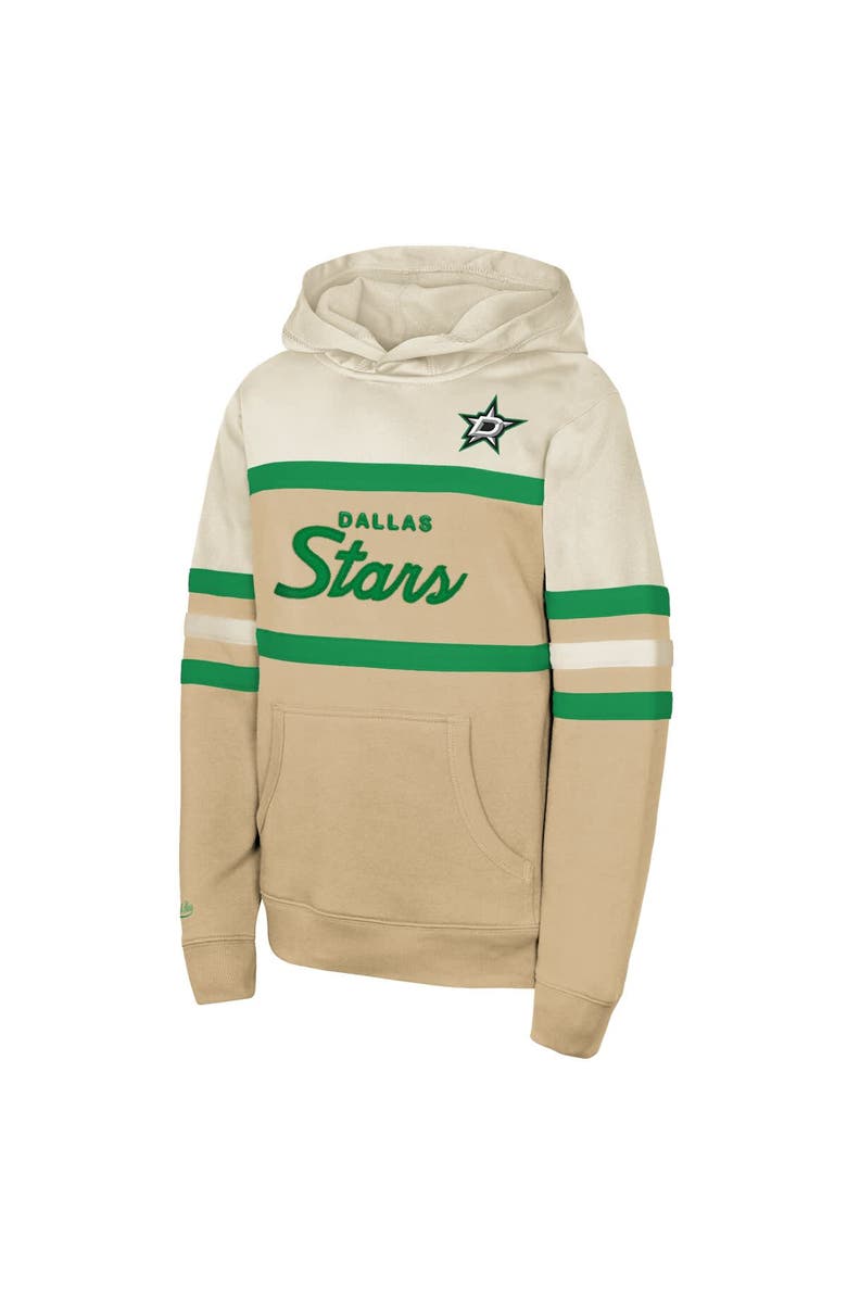 Mitchell & Ness Youth Mitchell & Ness Tan Dallas Stars Head Coach Pullover Hoodie, Alternate, color, Tan
