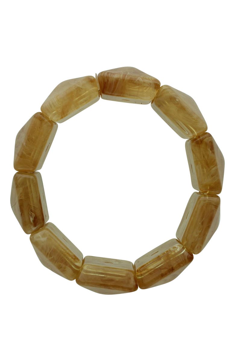 OLIVIA WELLES Cammie Resin Stretch Bracelet, Main, color, Brown