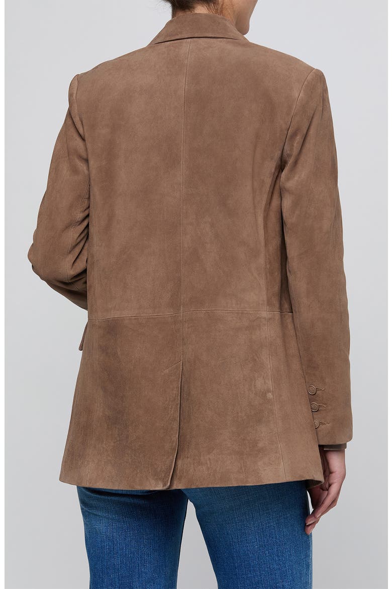 Aimee Relaxed Fit Double Breasted Suede Blazer, Alternate, color, CARDAMOM SUEDE