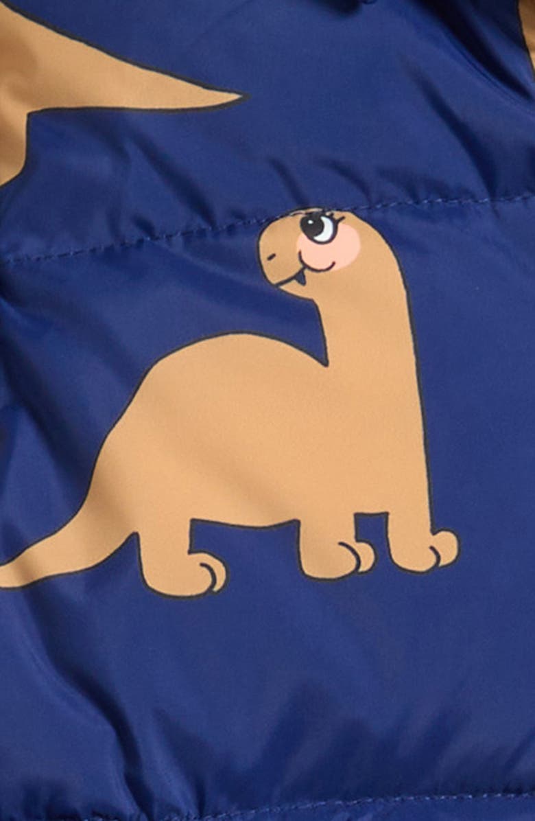 Mini Rodini Print Quilted Puffer Jacket, Alternate, color, Blue