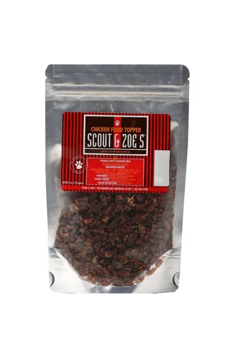 Scout & Zoe's Pet Food Topper, Chicken, 3 Packs, 4oz Bags, Dogs & Cats, Alternate, color, Multicolored