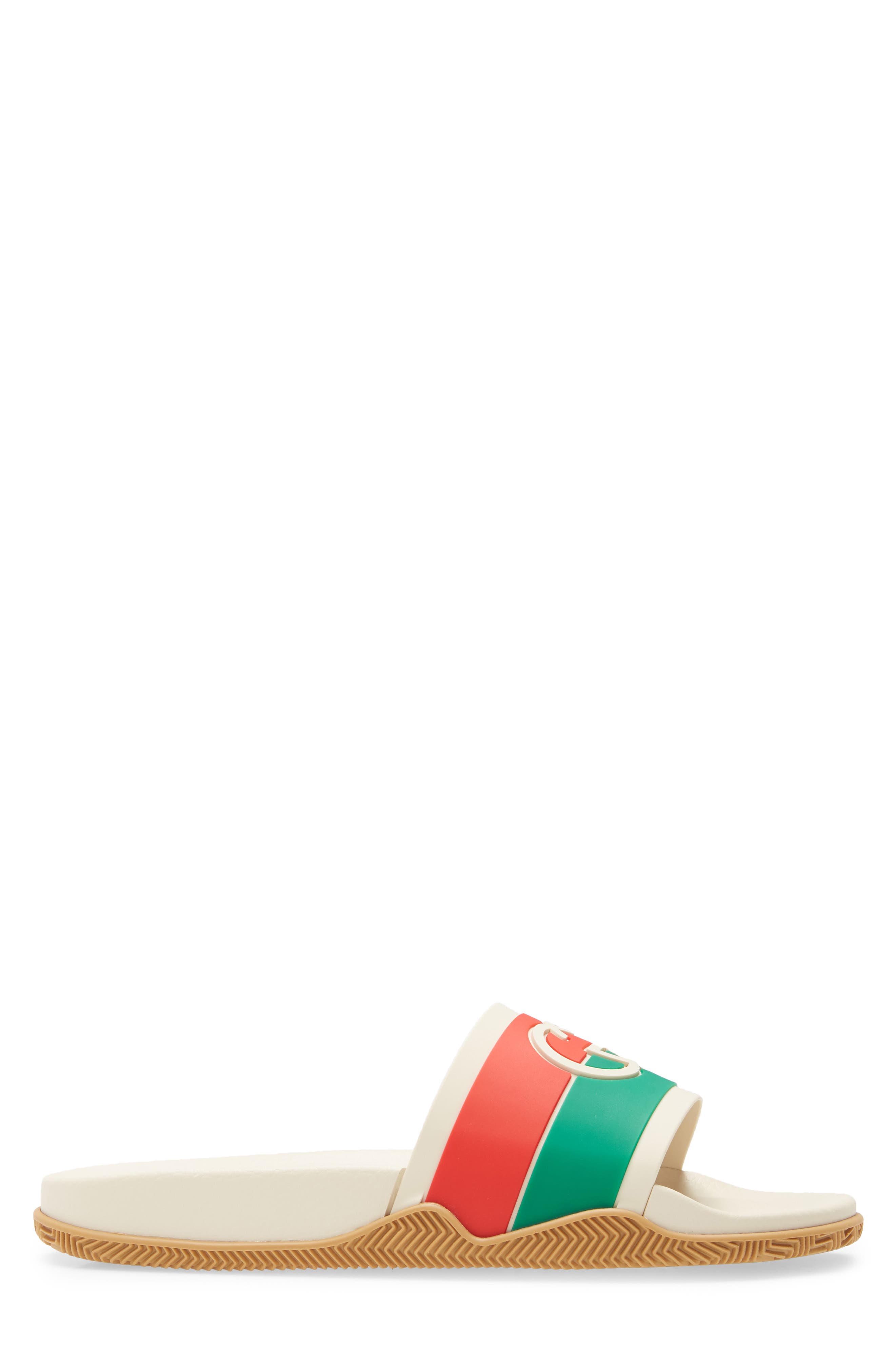 Agrado Slide Sandal, Alternate, color, CREAM/RED/GREEN