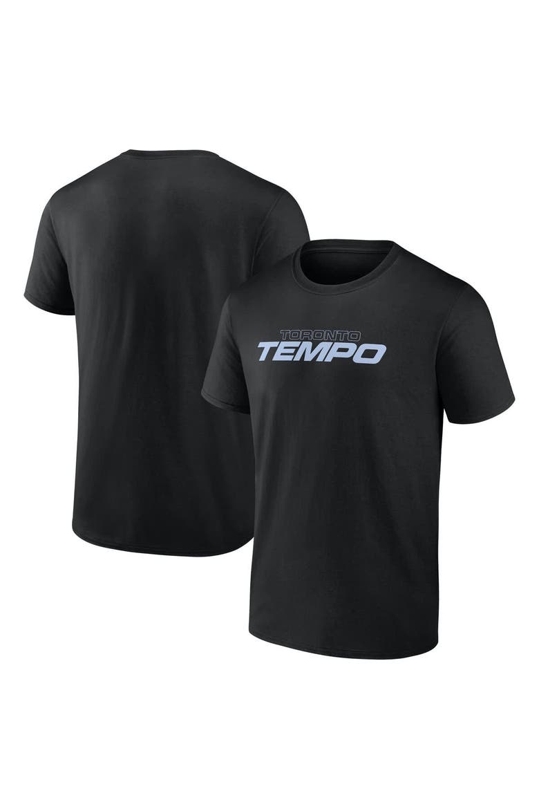 Men's Black Toronto Tempo Team Wordmark T-Shirt, Alternate, color, Black
