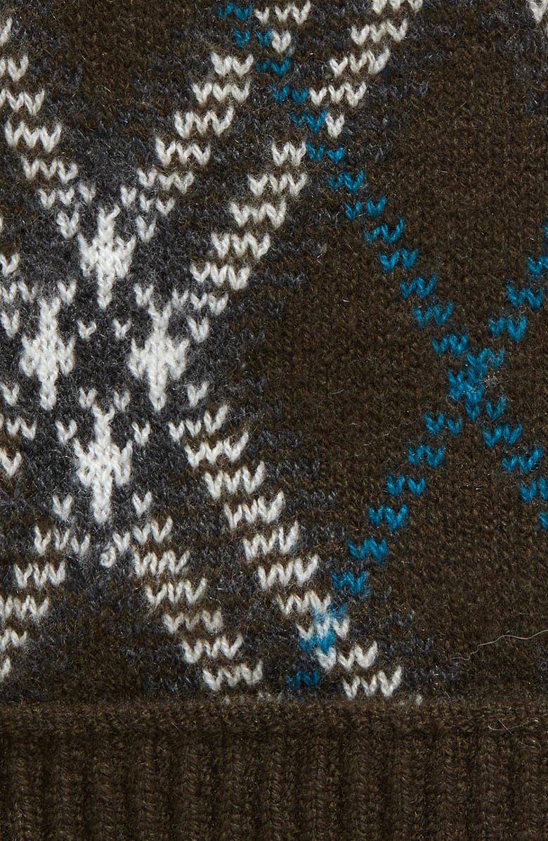 Burberry Check Cashmere Blend Beanie, Alternate, color, 