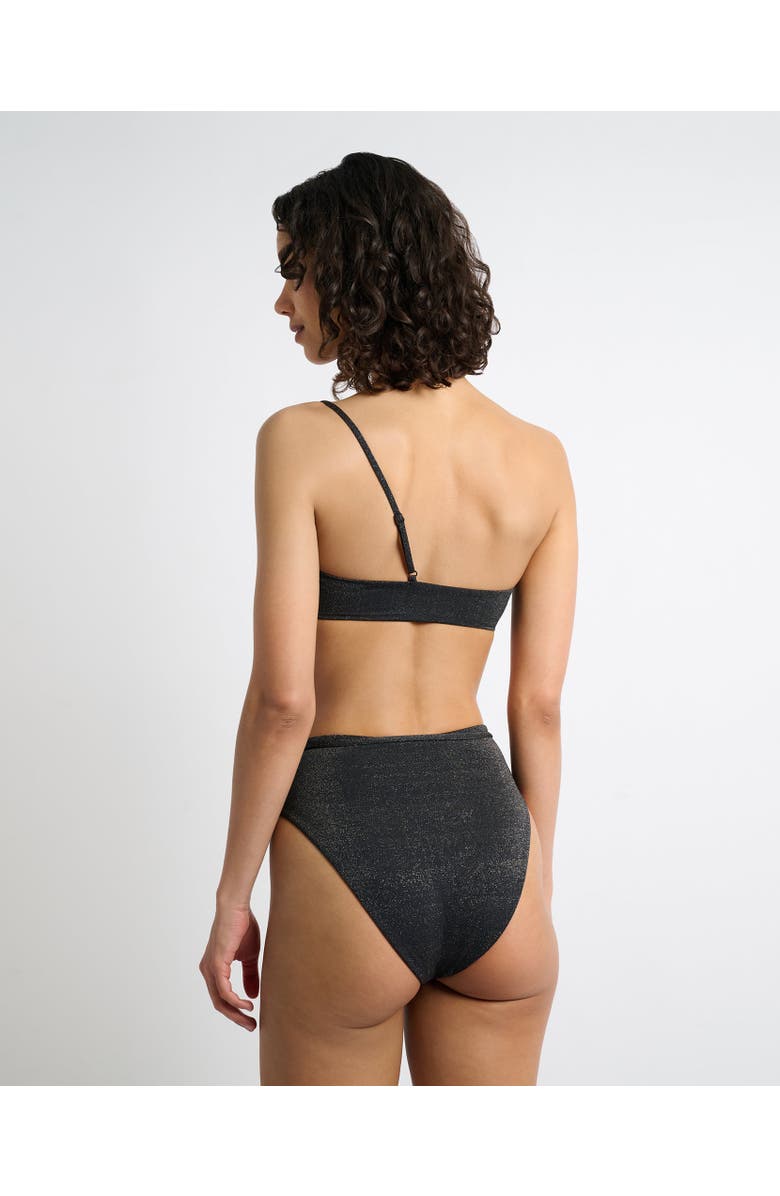 Onia Shimmer Alaia Bikini Top, Alternate, color, Black