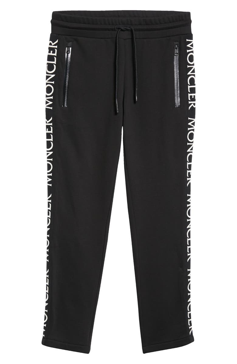 Moncler Logo Tape Cotton Sweatpants, Alternate, color,