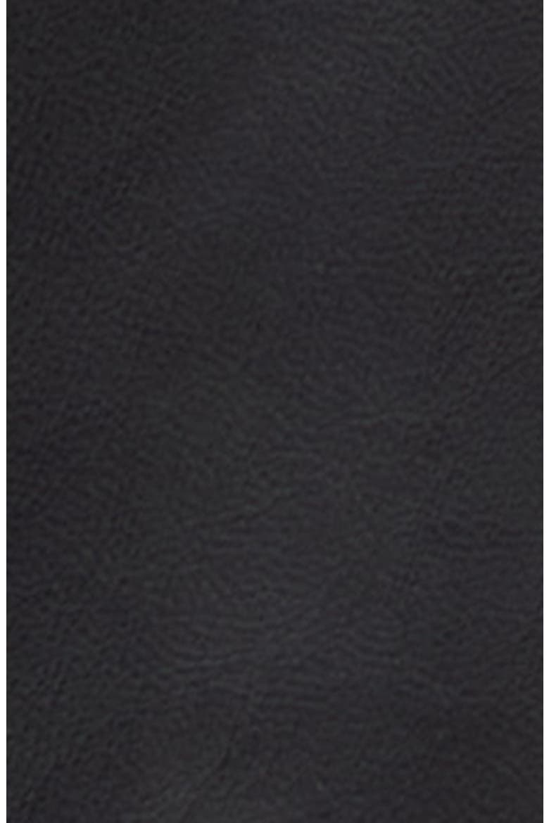 Cami Straight Leg Lambskin Leather Pants, Alternate, color, BLACK