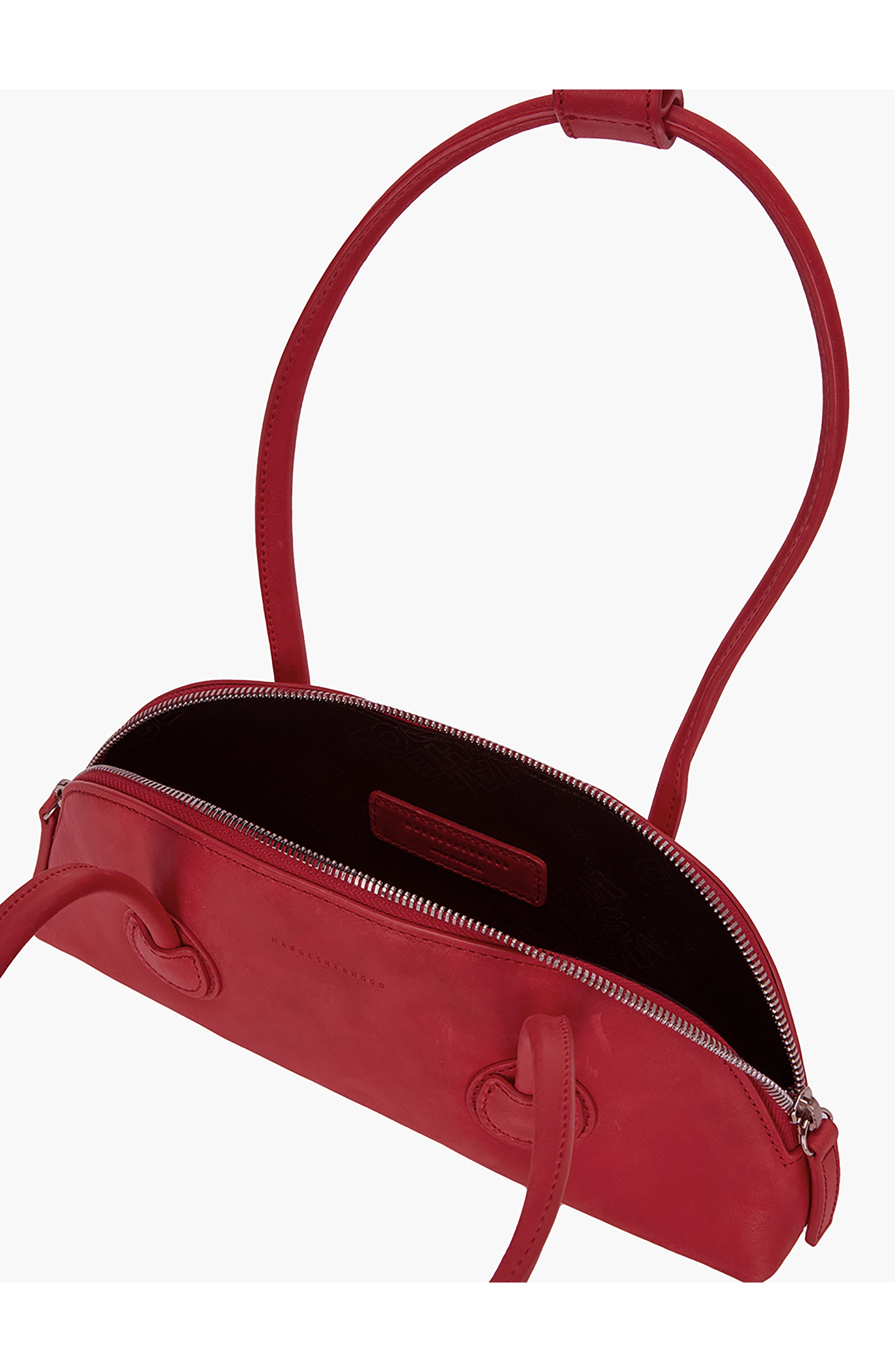 MARGESHERWOOD Bessette Leather Shoulder Bag, Alternate, color, Apple Red Pull-Up