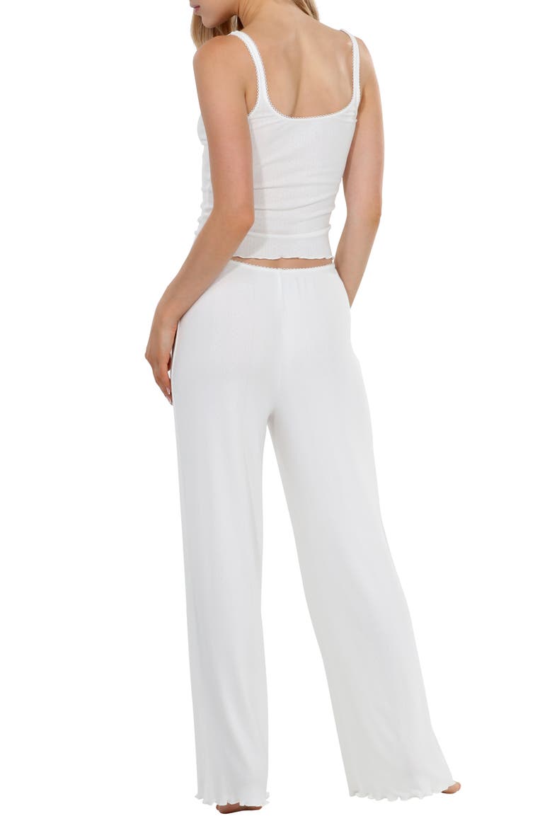 Blissful Pointelle Pajamas, Alternate, color, WHITE