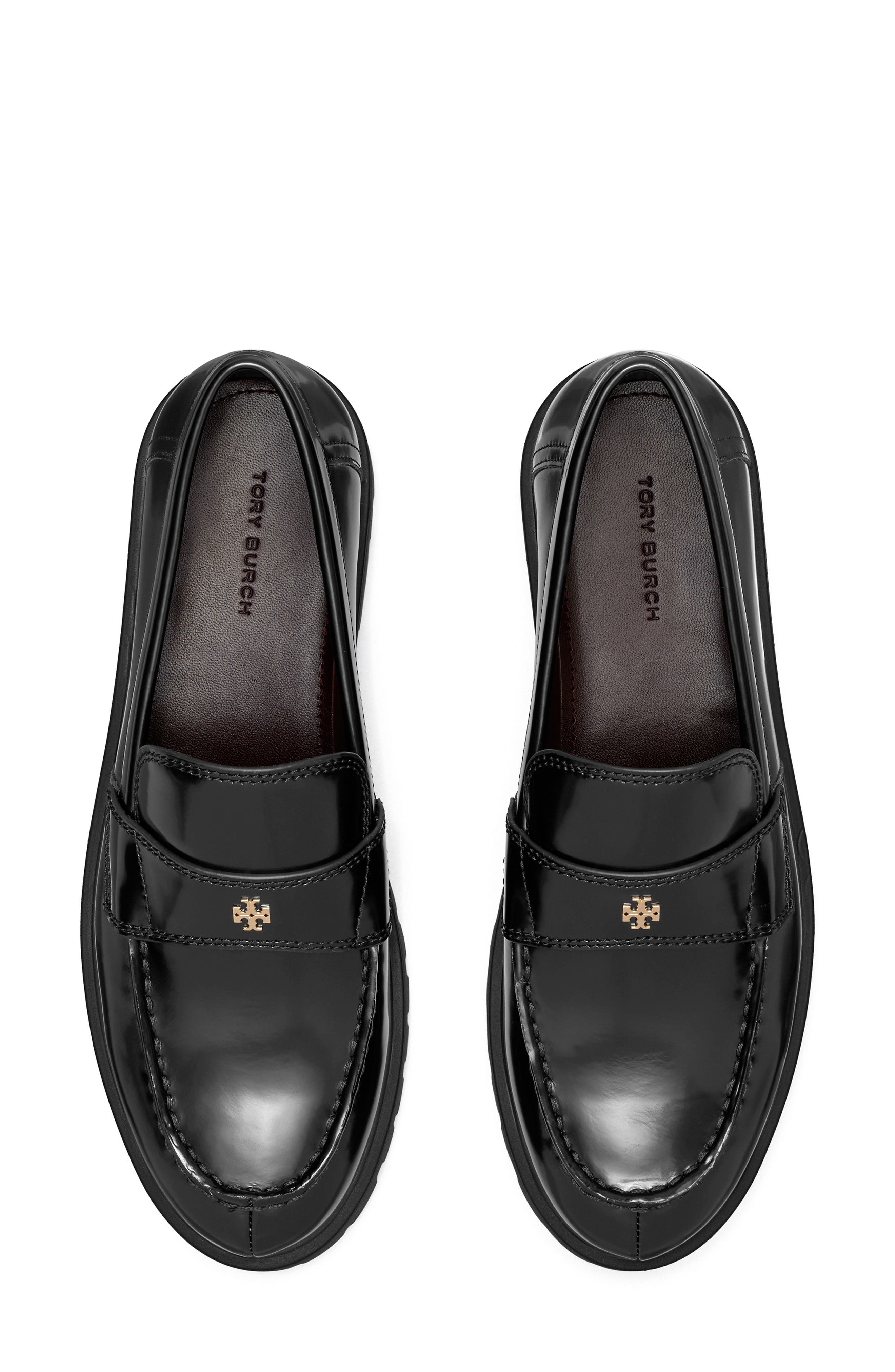 Tory Burch Classic Platform Lug Sole Loafer, Alternate, color, Perfect Black