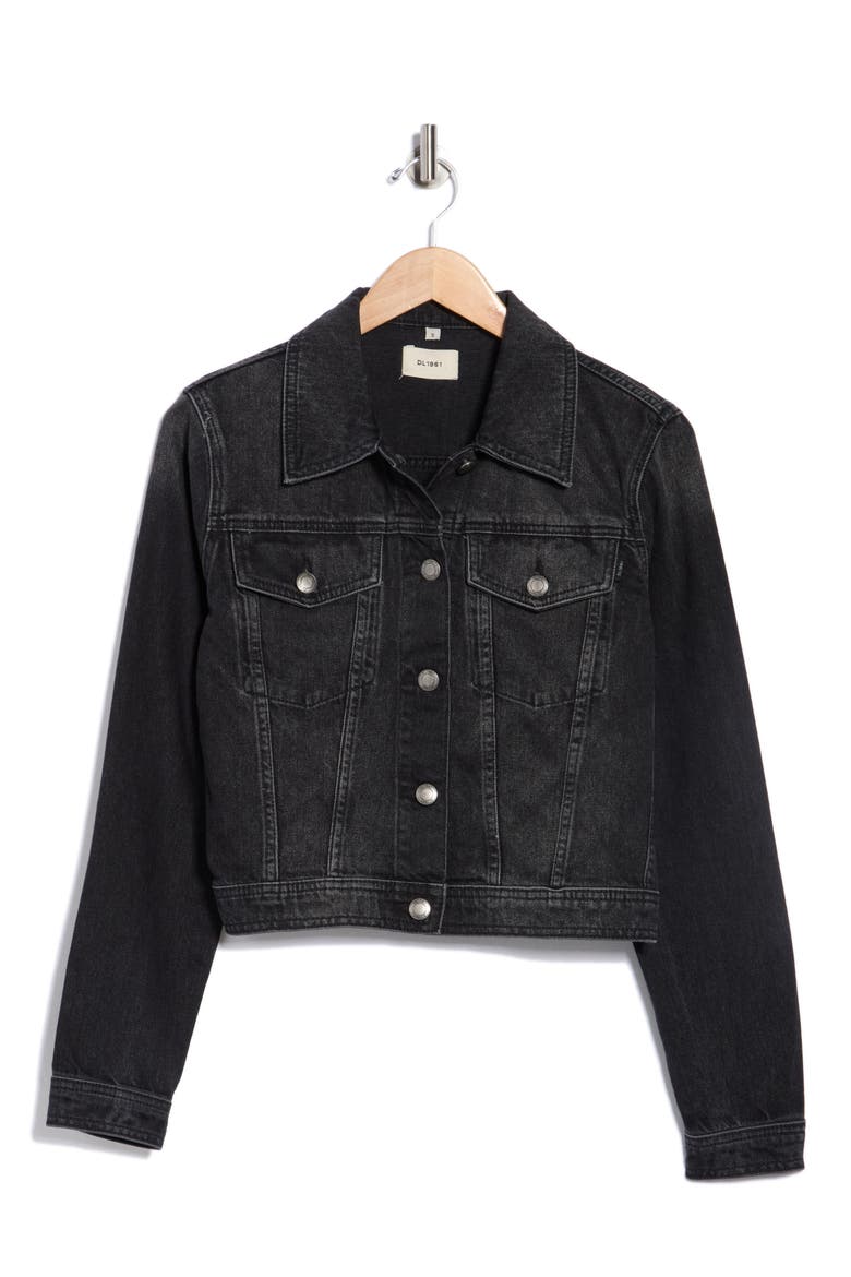 Vika Denim Jacket, Alternate, color, NIGHTSHADE