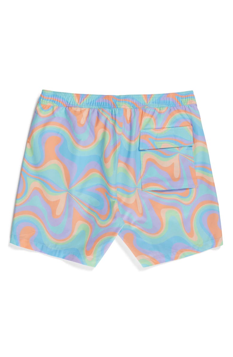 Psycho Bunny Bloomington Color Swirl Swim Trunks, Alternate, color,