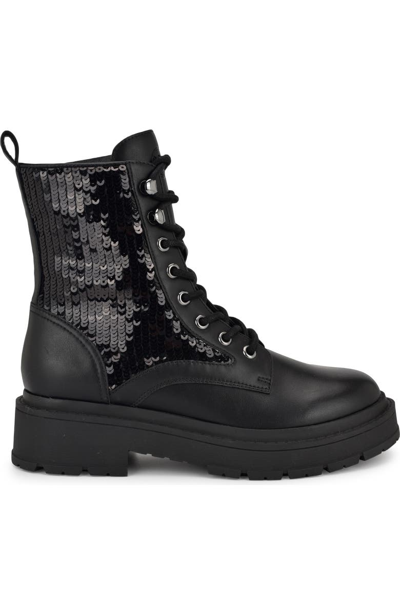 Nine West Hediy Sequin Lug Sole Bootie, Alternate, color,