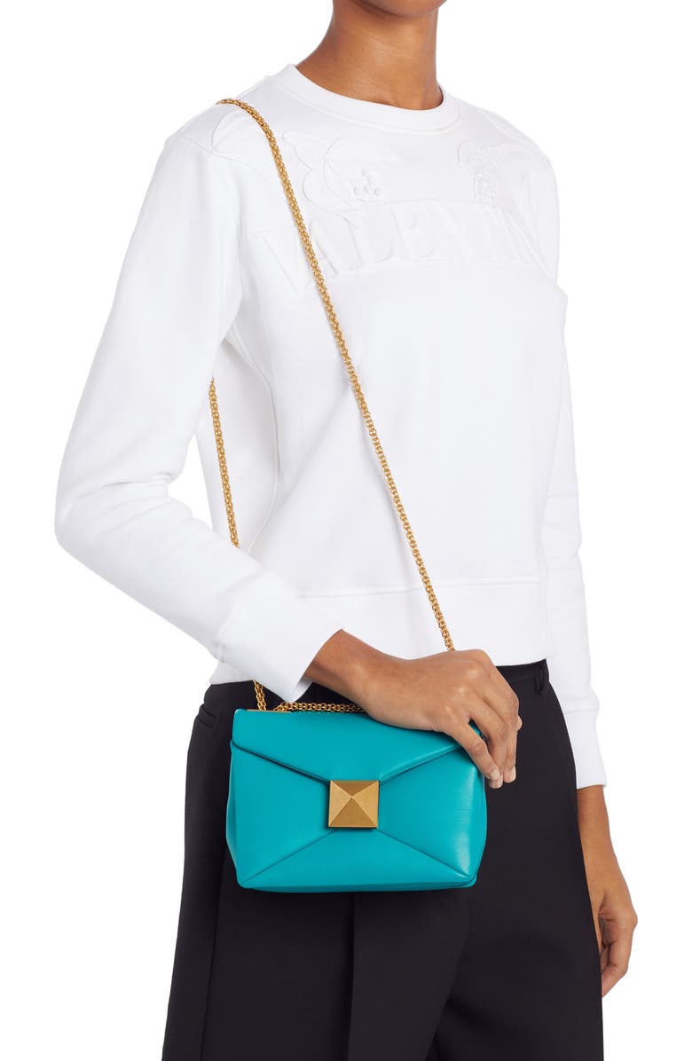 Valentino Garavani One Stud Leather Shoulder Bag, Alternate, color,