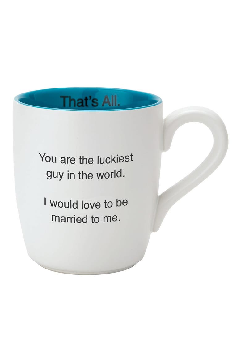 'Luckiest Guy - That's All' Mug, Main, color, WHITE