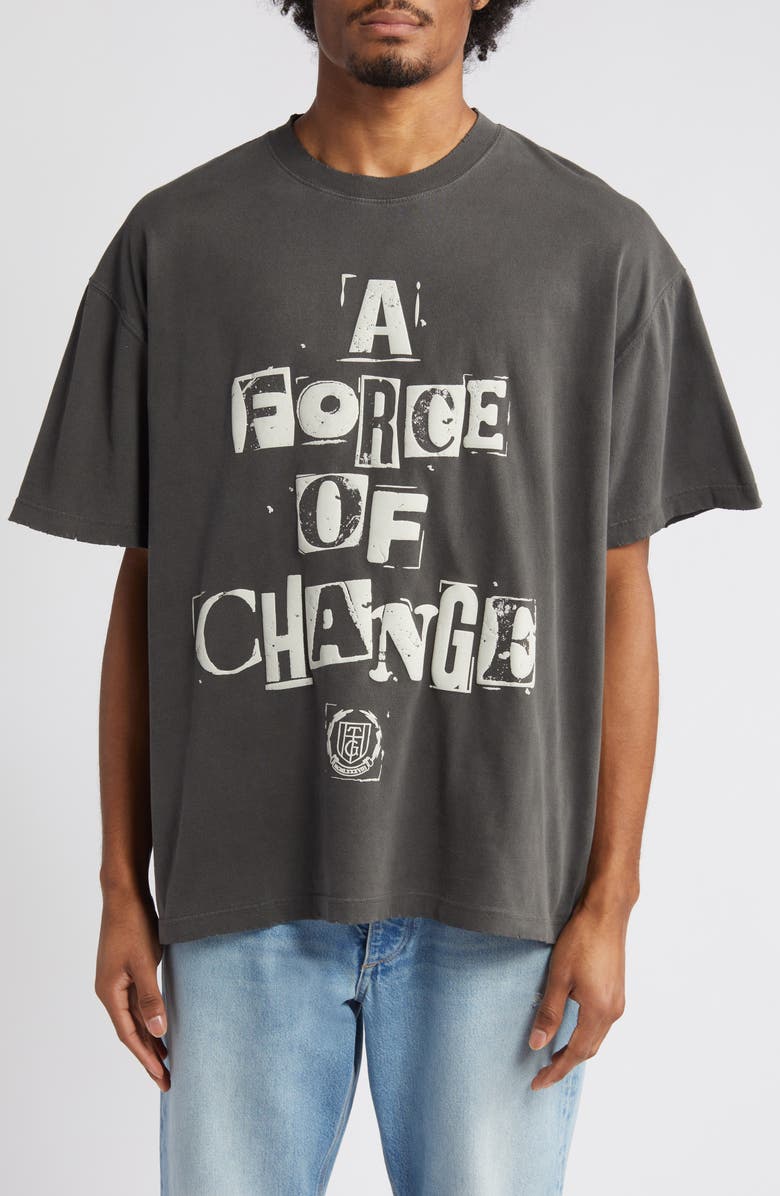 HONOR THE GIFT A Force of Change Oversize Cotton Graphic T-Shirt, Main, color, 