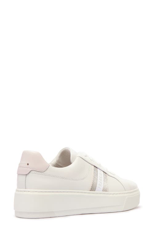 Frankie4 Riley Platform Sneaker In White/pink Tint