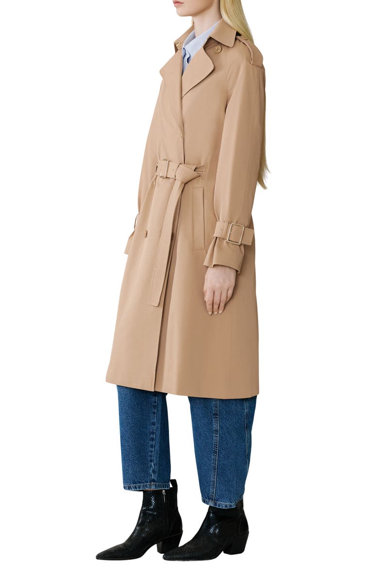 Soia & Kyo Becky Double Breasted Trench Coat, Alternate, color, Teak