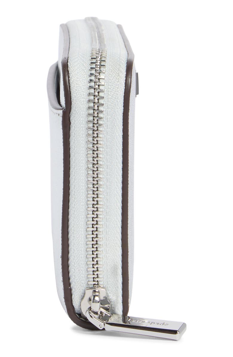 Kate Spade New York kenzie metallic leather wallet, Alternate, color, Lunar Light