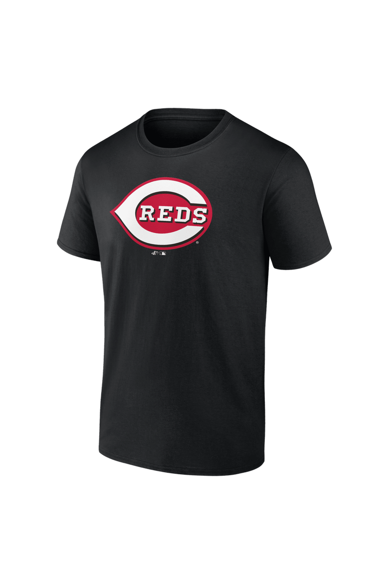 Men's Logo Athletic Black Cincinnati Reds Official Logo T-Shirt, Alternate, color, Black
