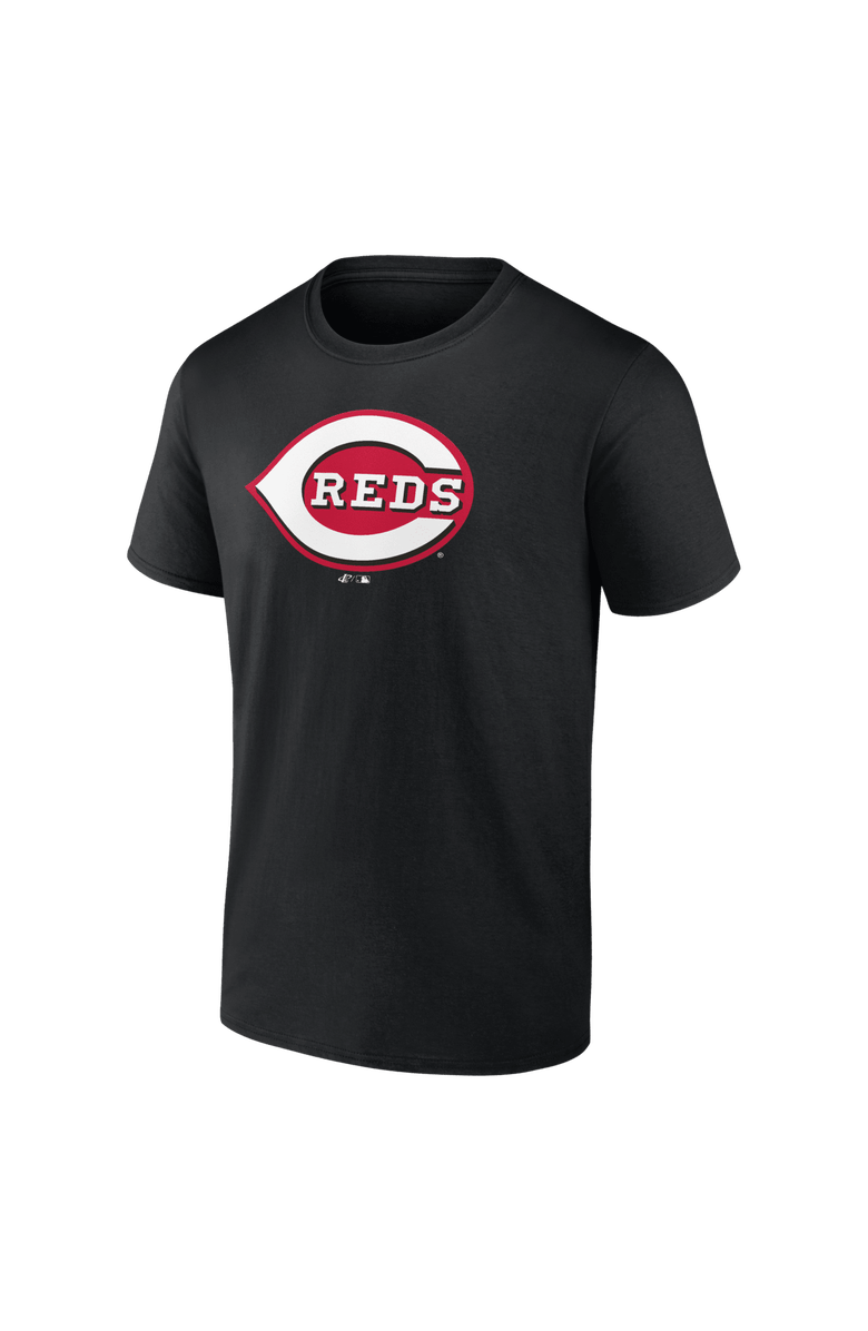 Logo Athletic Men's Logo Athletic Black Cincinnati Reds Official Logo T-Shirt, Alternate, color, Black
