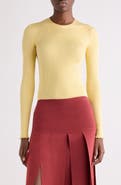 Alaïa Lettuce Edge Rib Silk Blend Sweater