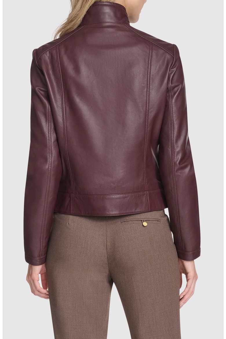 Rowan Leather Racer Jacket, Alternate, color, BURGUNDY
