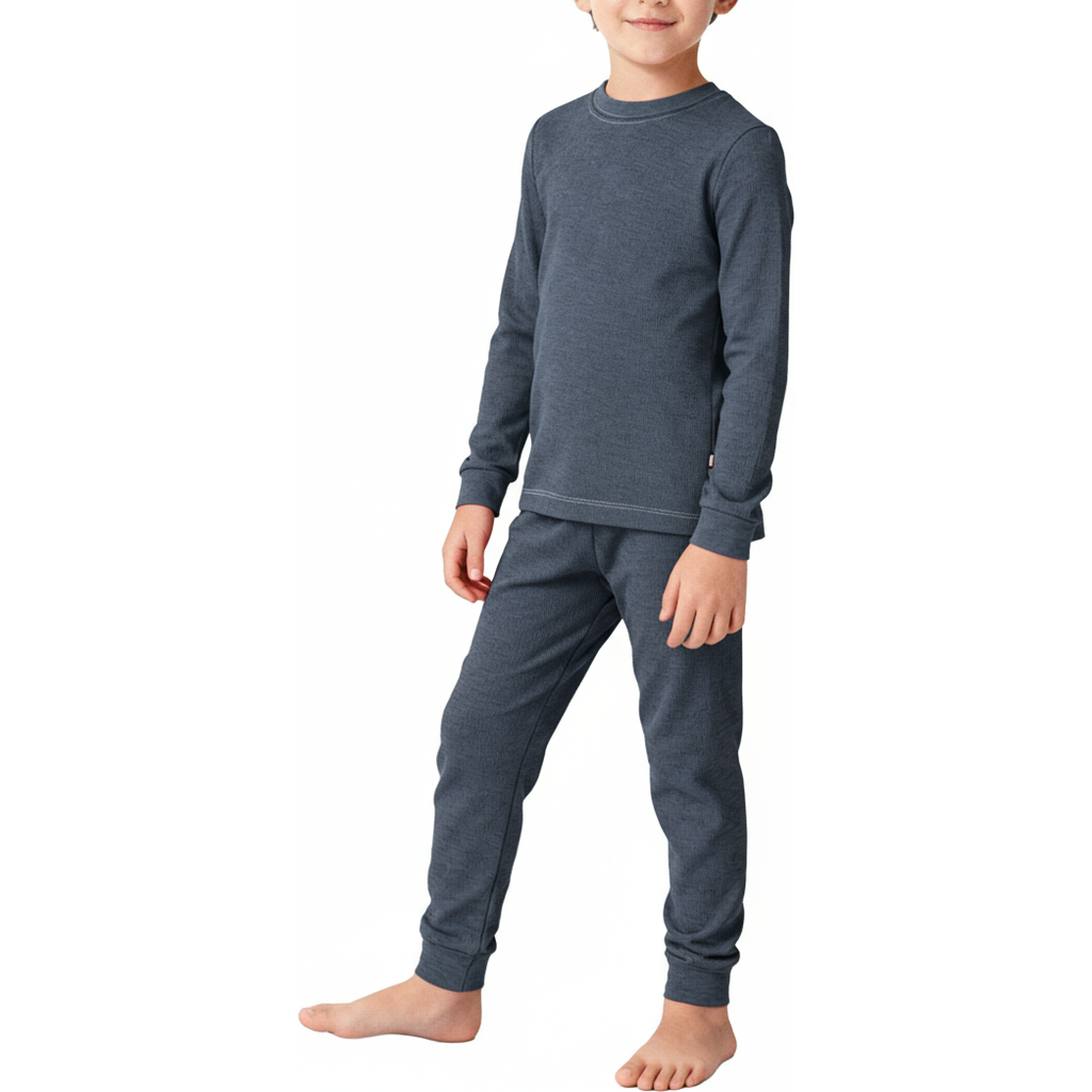 City Threads Babies' Boys Soft & Cozy Thermal Long Johns 2-piece Set In Blue