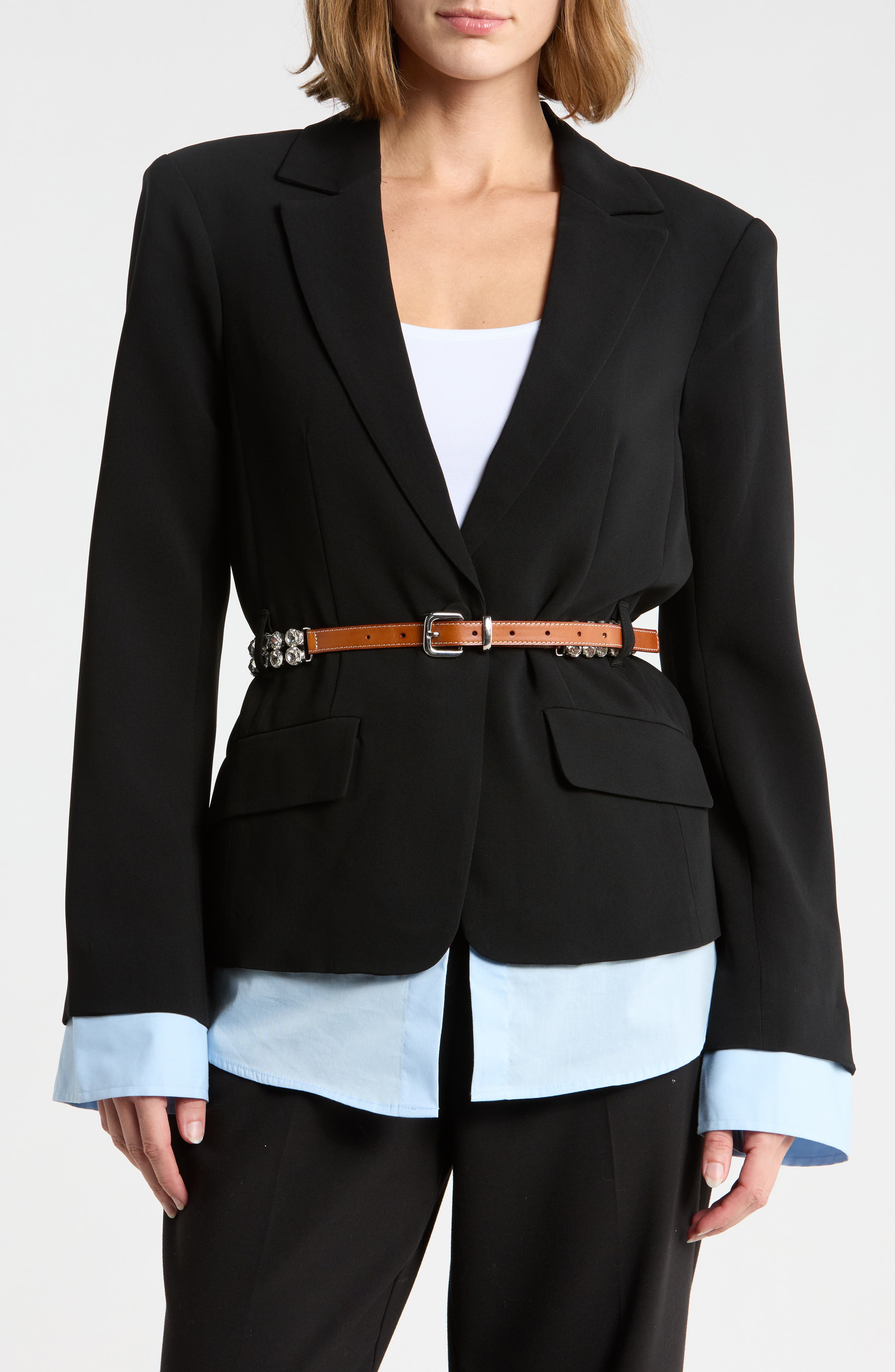 Vittoria Layered Belted Jacket