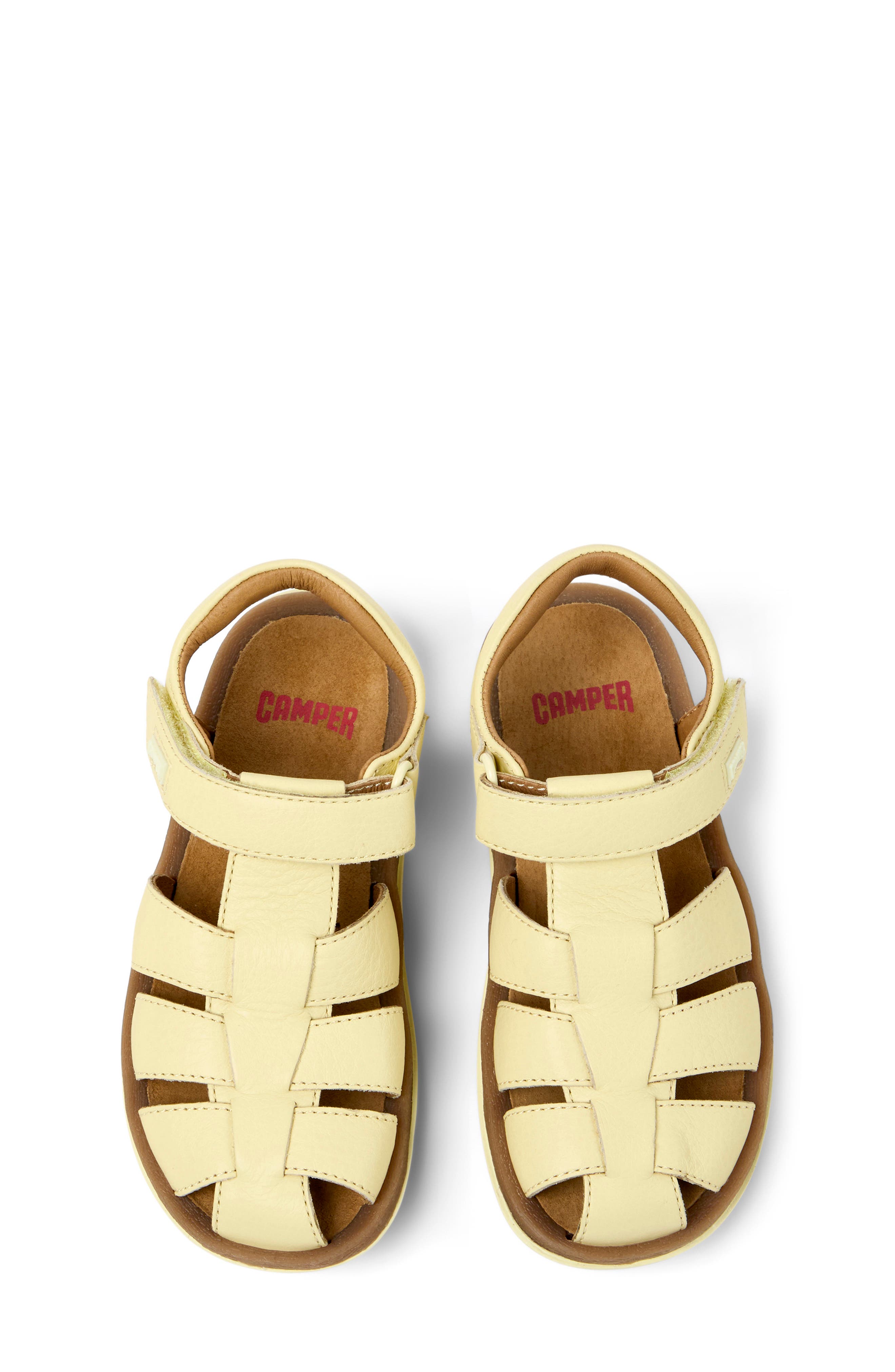 Kids' Bicho Fisherman Sandal, Alternate, color, LIGHT/ PASTEL YELLOW